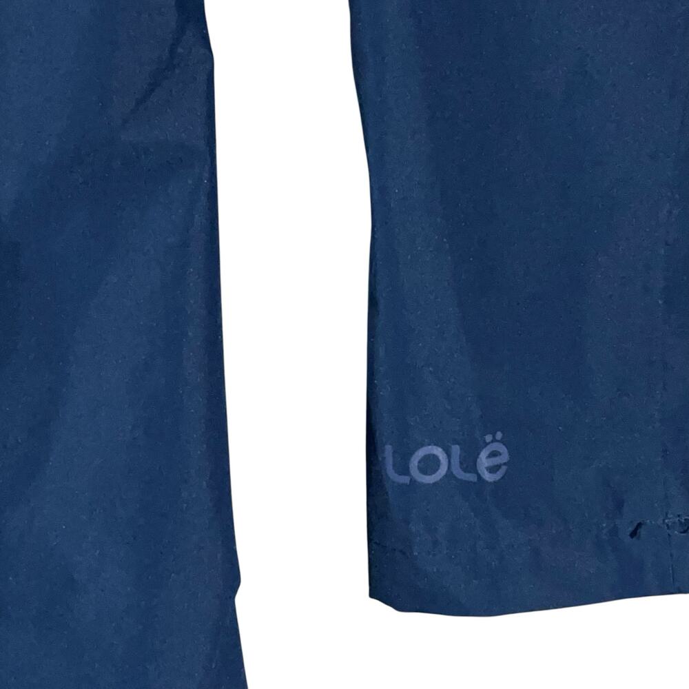 Lolë Longline Hooded Waterproof Raincoat M Navy Blue Casual Outdoor Mesh Jacket - Picture 3 of 11